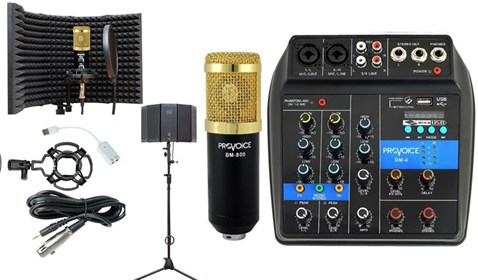 Provoice Audio BM-800 Full Studyo Üst Seviye Siyah Ses Kayıt Seti