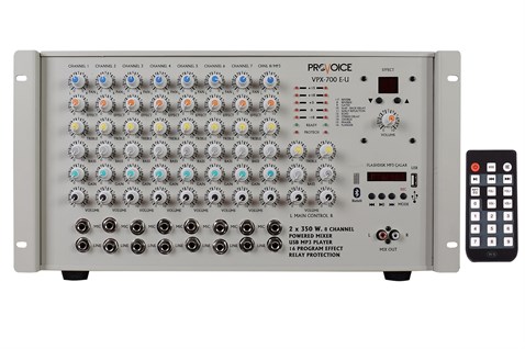 Provoice VPX-700E-U 700 Watt Efektli Usb'li 8 Kanal Mikser Amplifikatör 