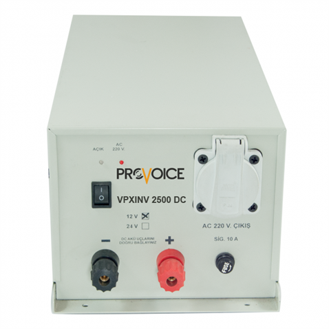 Provoice VPXINV 2500 DC 12V/24V İnvertör Araç Tipi
